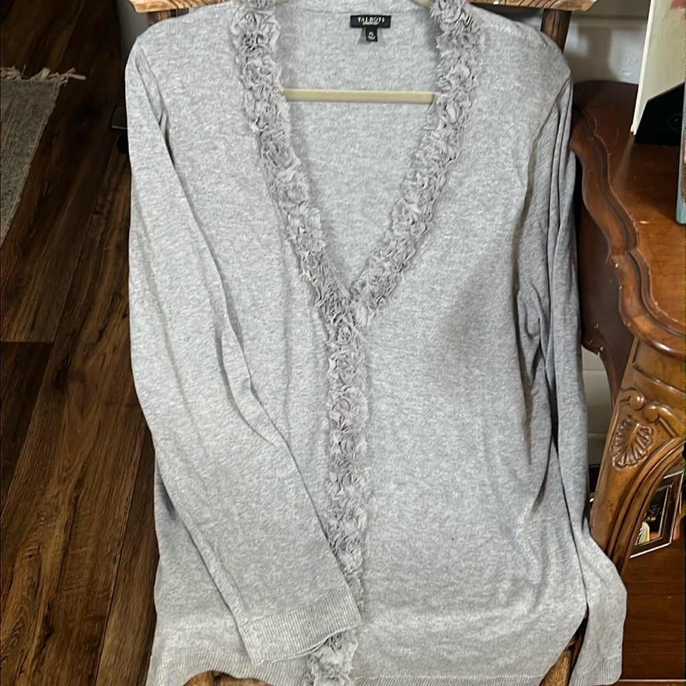 Talbots gray cardigan